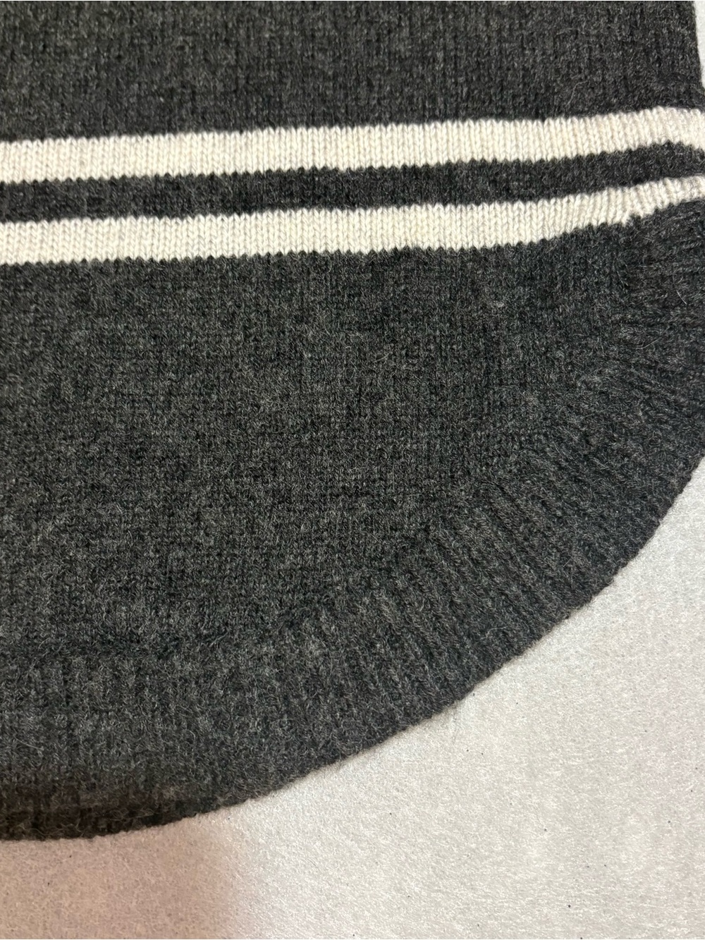 Autumn Cashmere XS 100% Cashmere Striped Turtleneck Quiet Luxury Sweater Soft - Picture 5 of 9